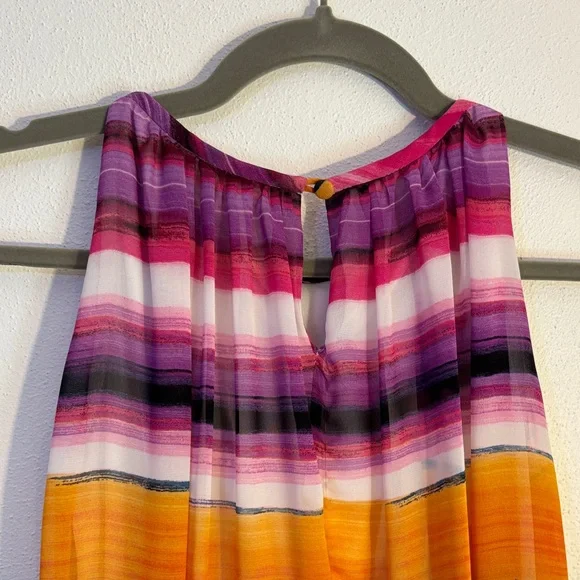 Calvin Klein multi colored Pink and Orange Striped small Dress - Picture 6 of 6